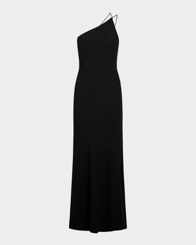 One-Shoulder Jewel Sphere Gown